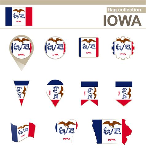 Iowa Flag Collection 5730000 Vector Art at Vecteezy