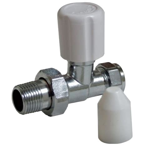 15mm Straight Lockshield Radiator Valve - Plumb Spares Direct