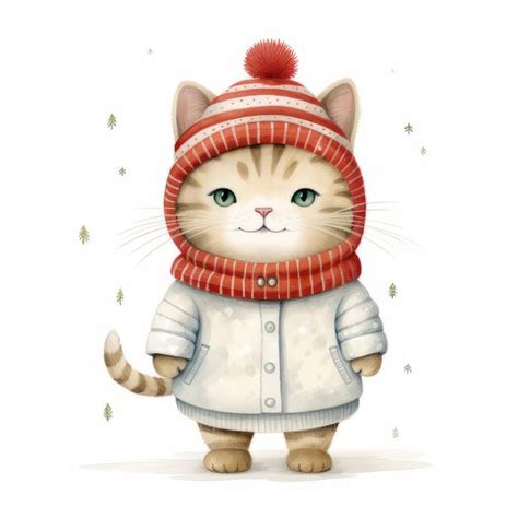 Premium Photo | Cute cat winter