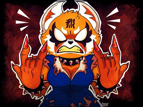 Aggretsuko, the furry from hell by Quelho on DeviantArt