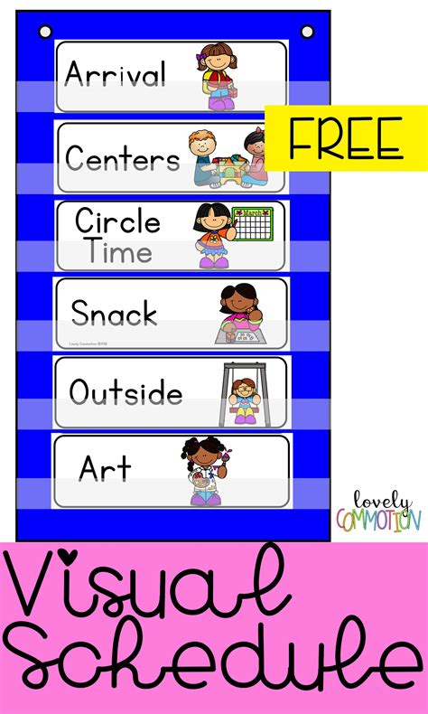 Visual Schedules for Preschool (free printable) | Preschool schedule, Classroom schedule ...