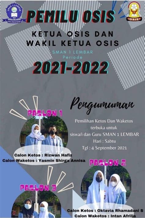 15 Contoh Poster Pemilihan Ketua OSIS di Sekolah yang Keren