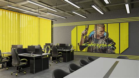 ArtStation - Office interior design Cyberpunk 2077