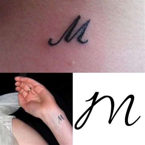 Small letter 'M' tattoos. | Letter m tattoos, Tattoos, M tattoos