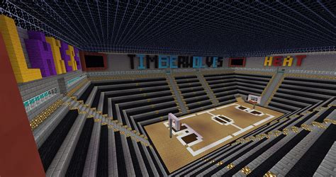 My improved basketball court with more design. : r/Minecraft