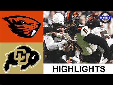 #16 Oregon State vs Colorado Football Highlights | Week 10 | 2023 ...