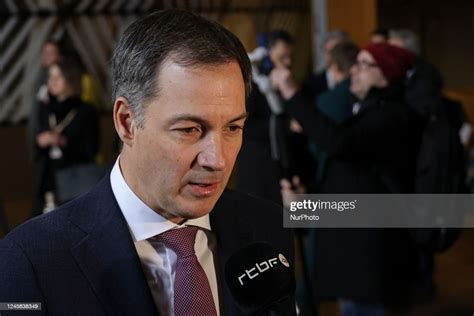 Prime Minister of Belgium Alexander De Croo arrives at the EUCO, the ...