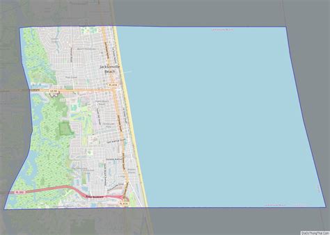 Map of Jacksonville Beach city