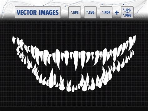 an image of a monster's teeth on a black background