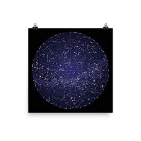 Constellations Poster, Night Sky, Stars Cosmos Universe | Constellation poster, Constellations ...