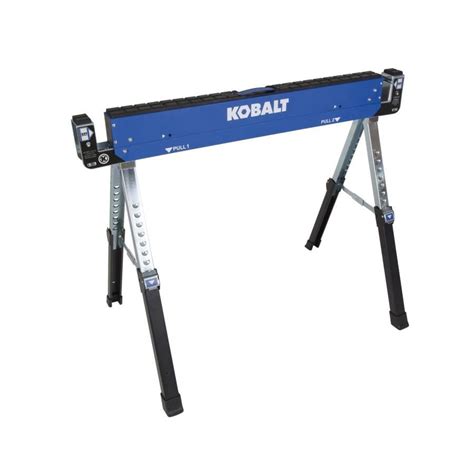 Kobalt 42-in W x 32-in H Adjustable Steel Adjustable Saw Horse (800-lb ...