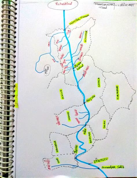 Sutlej River Map