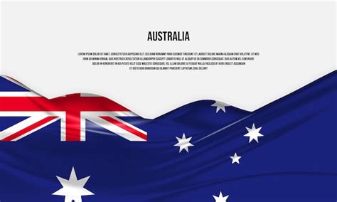 Premium Vector | Australia flag design. waving australian flag made of ...