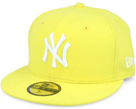 NY Yankees MLB Basic Yellow 59fifty Fitted - New Era cap | Hatstoreworld.com