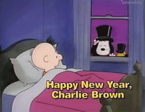 HAPPY NEW YEAR!!♡♥ ️★ CHARLIE BROWN.... | Snoopy happy new year, Snoopy and woodstock, Snoopy ...