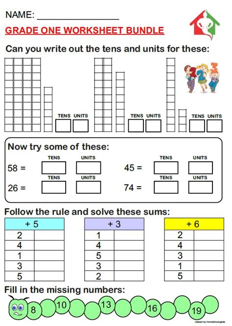 Grade 1 math worksheet bundle term 3 • Teacha!