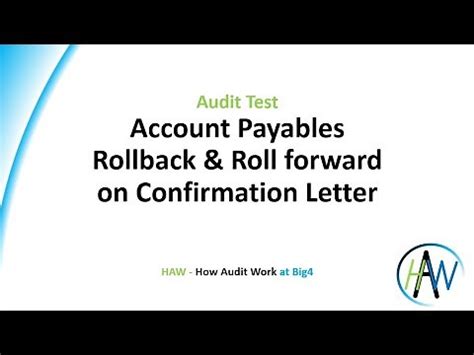Accounts Payable Confirmation Letter Sample