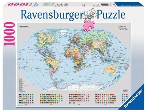 World Map Puzzle 1000 Pieces – Topographic Map of Usa with States