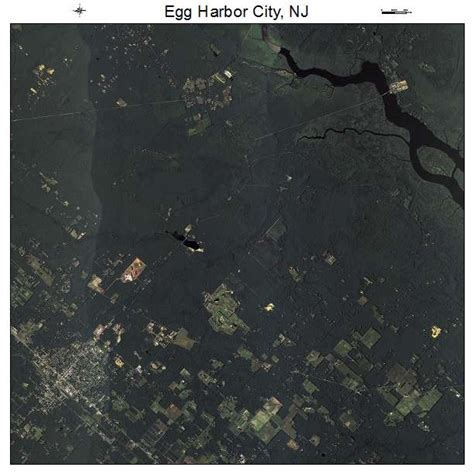 Aerial Photography Map of Egg Harbor City, NJ New Jersey