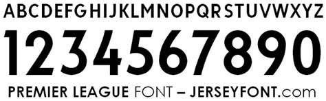 Full Premier League Kit Font History - Footy Headlines