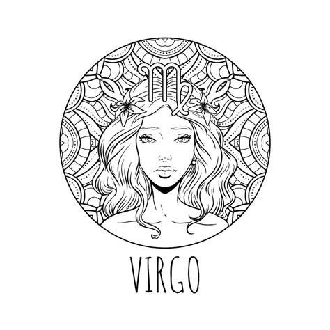 Free Virgo Zodiac Sign coloring page - Download, Print or Color Online for Free