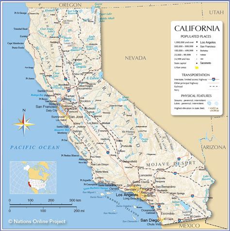 Detailed Map Of California Coastline - Printable Maps