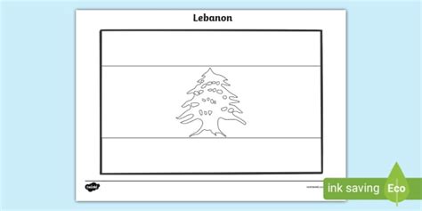 FREE! - Lebanon Flag Colouring Sheet (teacher made)