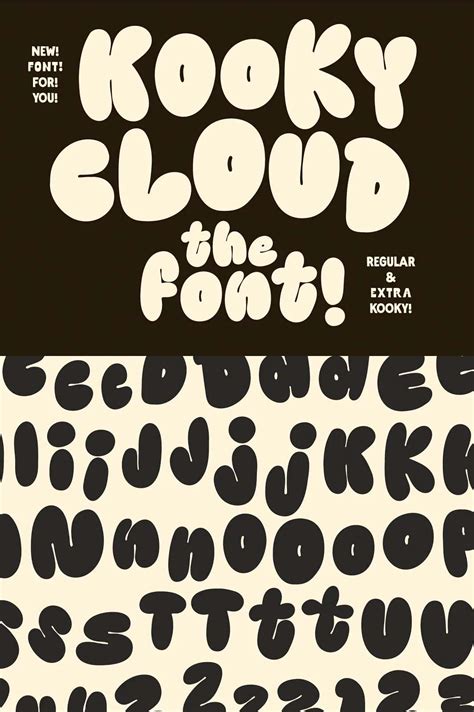 Kooky Cloud! Unique Bold, #Display #Fonts in 2023 | Graphic design fonts, Learning graphic ...