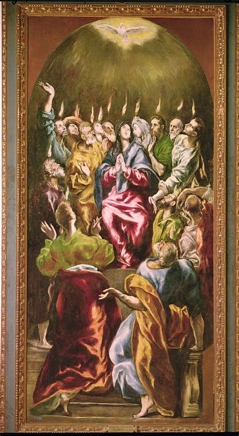 The Pentecost, C.1604-14 Oil On Canvas Photograph by El Greco