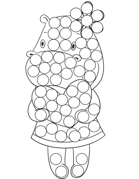 Animals Dot Marker Coloring Pages, Animals Dot Marker Printables, Animals Dot Coloring Pages ...