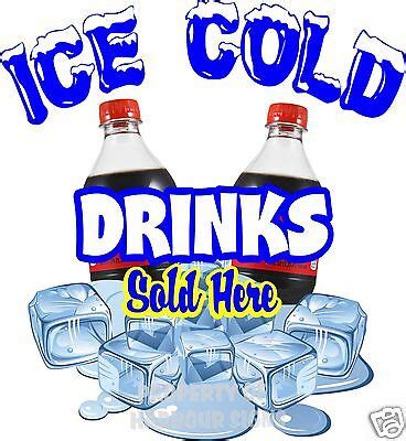 Ice Cold Drinks Sold Here Decal 14" Concession Cart Food Truck Bottle Soda Pop | eBay