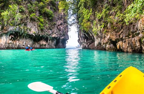 Amazing View of Lagoon in Koh Hong Island from Kayak. Location: Stock ...