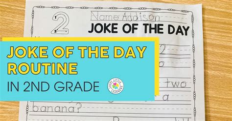 Joke of the Day Routine in 2nd grade - Lucky Little Learners