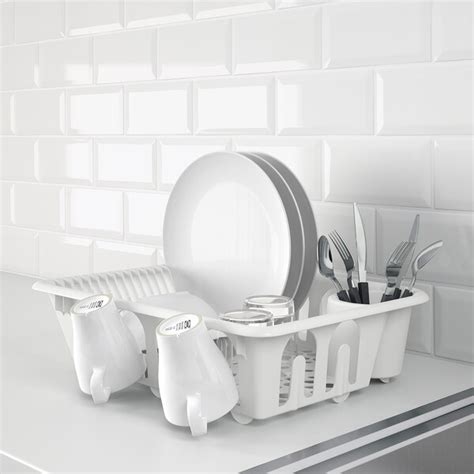 FLUNDRA Dish drainer - white - IKEA