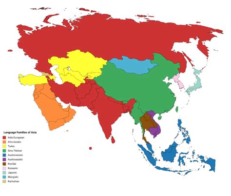 Map : Language Families of Asia - Infographic.tv - Number one ...