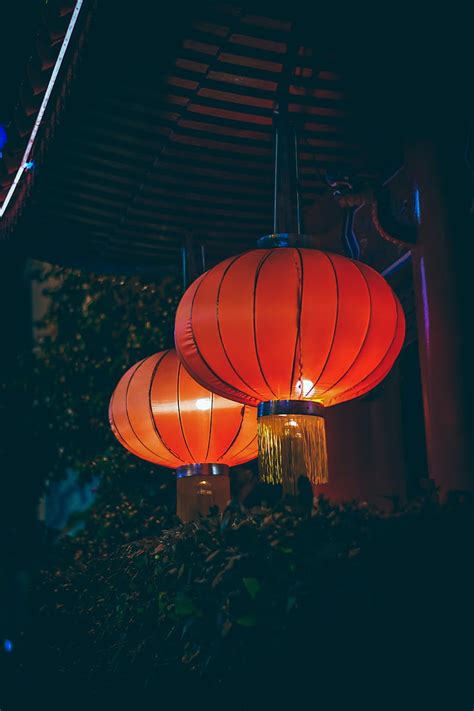 Chinese lanterns, lamps, light, glow, red, HD phone wallpaper | Peakpx