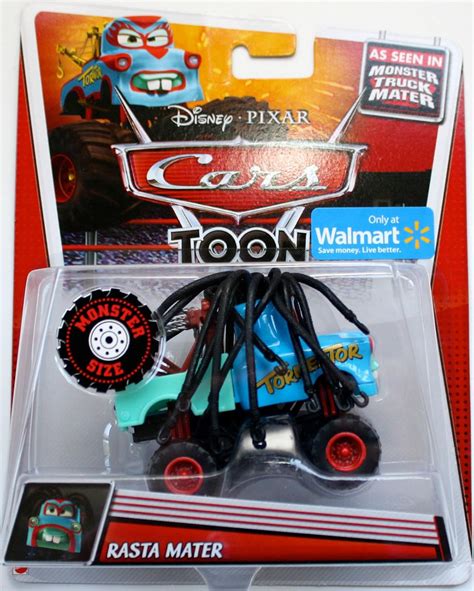 Amazon.com: Disney Pixar Cars Toon Monster Truck Mater 1:55 Scale Rasta ...