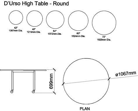 AutoCAD download D Urso High Table - Round DWG Drawing | Thousands of ...