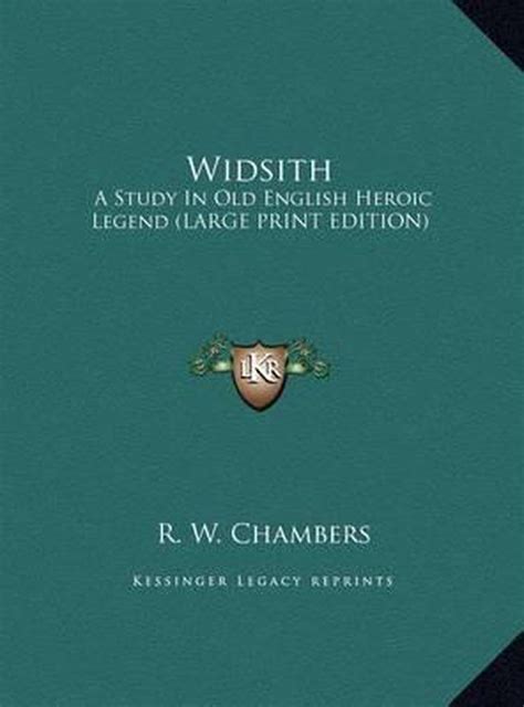 Widsith, R. W. Chambers | 9781169894457 | Boeken | bol.com