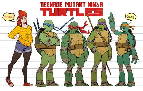 TMNT_height and physical structures model sheet by Santolouco on DeviantArt