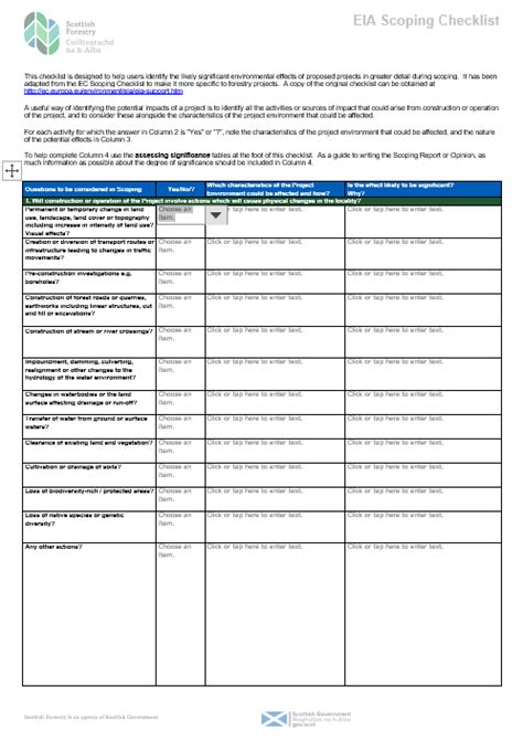 EIA Scoping Checklist 2022