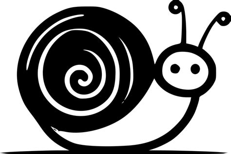 Snail, Black and White Vector illustration 24145252 Vector Art at Vecteezy