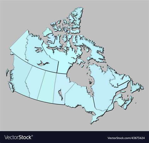 Canada map Royalty Free Vector Image - VectorStock