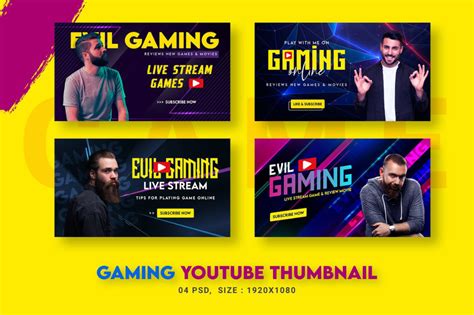 Gaming Youtube Thumbnail Template Free Download | Behance | Thumbnail design, Youtube thumbnail ...