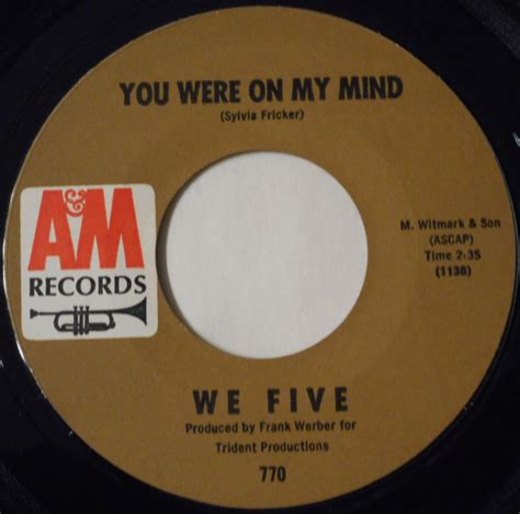 We Five – You Were On My Mind / Small World (1965, Vinyl) - Discogs