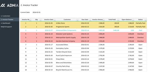 Invoice Tracker Excel Template