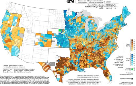 The 1876 US Presidential Election : r/MapPorn