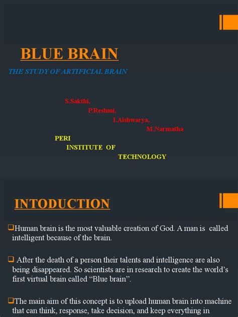 Understanding the Blue Brain Project: An Exploration of the Development of Artificial Neural ...