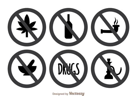 No Drugs Gray Icons - Download Free Vector Art, Stock Graphics & Images