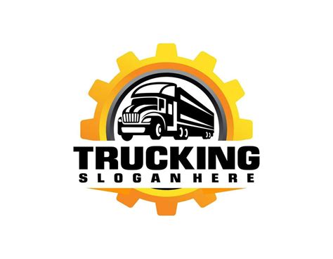 trucking company logo. Bold badge emblem logo concept. Ready made logo ...